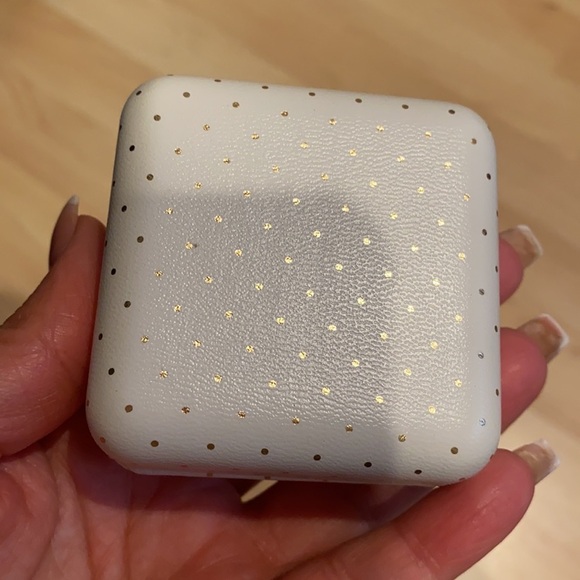 1” inch Pear 10K white & Gold Dangling Earrings tear shape earrings - Picture 8 of 8